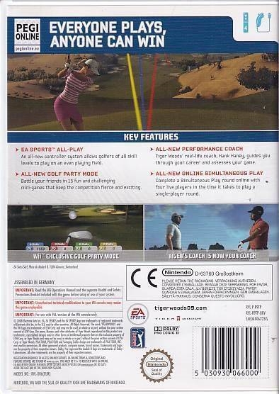 Tiger Woods PGA Tour 09 - Nintendo Wii (B Grade) (Genbrug)